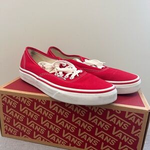 Vans Bold Red Canvas Shoes